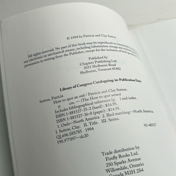 🌻4/$20 Vintage How to Spot An Owl Softcover 1994 Softcover Book Chapters Publ - Picture 4 of 16